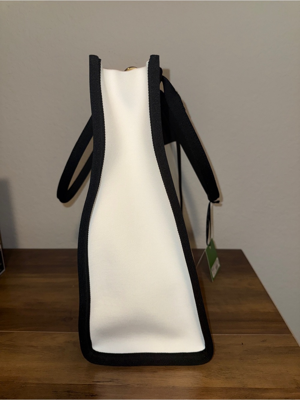 kate spade Black & White Canvas Tote with Bold Text - Picture 8 of 9